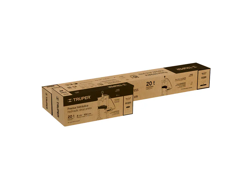 Prensa hidráulica 20 toneladas, con manómetro TRUPER 17685 - Foto 4 | aztools.co