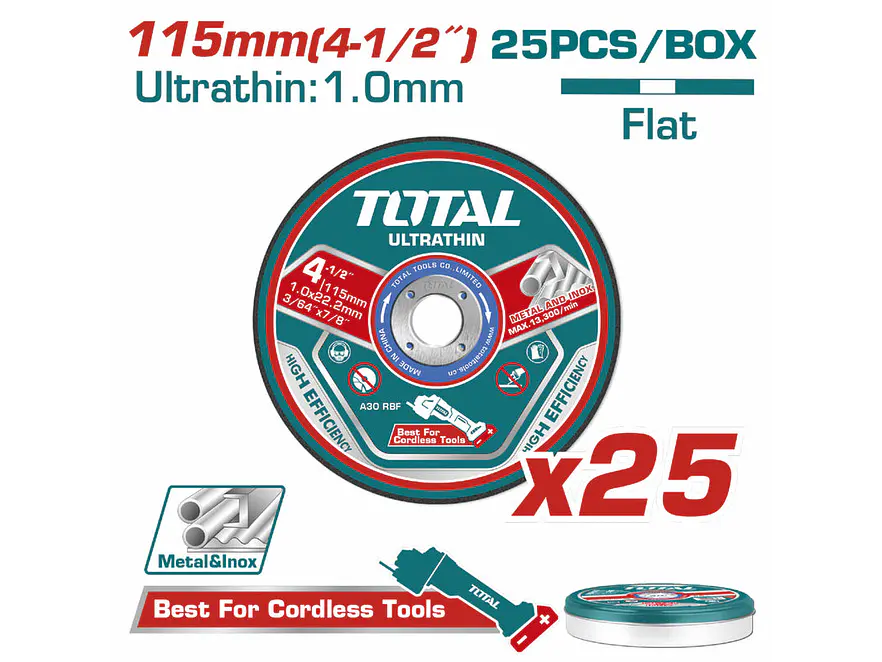 Discos Corte Metal y Acero Inoxidable 4-1/2