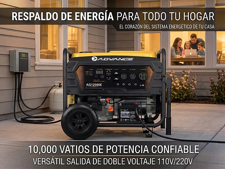 Planta Eléctrica Gasolina 10000 Watts (10 kVA) ADVANCE AG12000E - Foto 3 | aztools.co