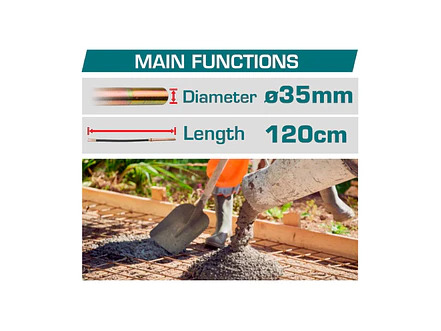 Vibrador de Concreto TOTAL TCVLI202301 20V Inalabrico Industrial (Solo Herramienta) - Foto 4 | aztools.co