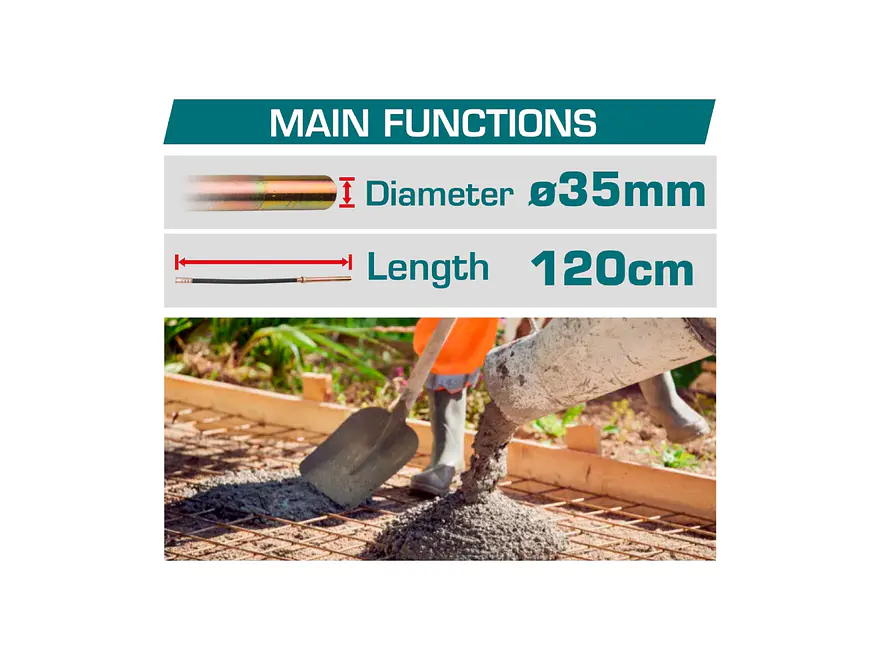 Vibrador de Concreto TOTAL TCVLI202301 20V Inalabrico Industrial (Solo Herramienta) - Foto 4 | aztools.co