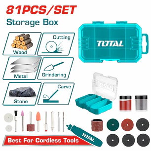Accesorios para Moto Tool Juego x 81 Piezas TOTAL TAKMG8081 Multiuso
