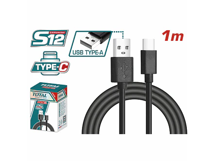 Cable USB Tipo-A a Tipo-C 1 Metro 3A TOTAL TIUCC01 Carga Rápida - Foto 1 | aztools.co