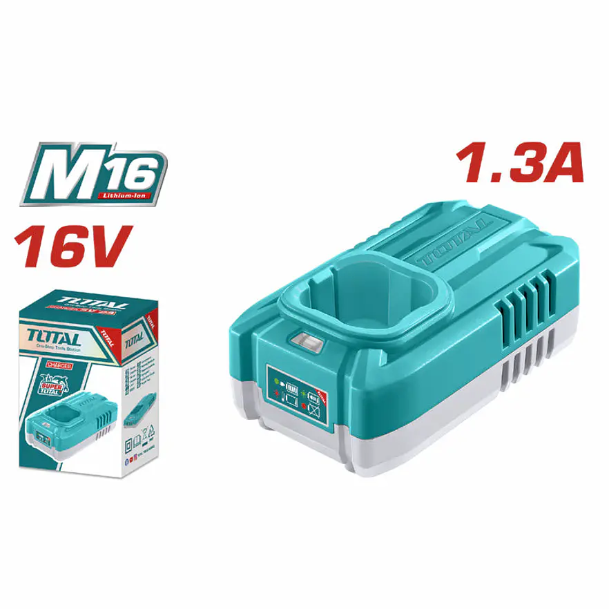 Cargador de Baterías 16V TOTAL UTFCLI1613 Plataforma M16 - Foto 1 | aztools.co