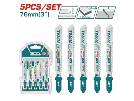 Set de Hojas Sierra Caladora Metal 5 Pzs TOTAL TJSBT118B Zanco T - Envío a todo Colombia | aztools.co