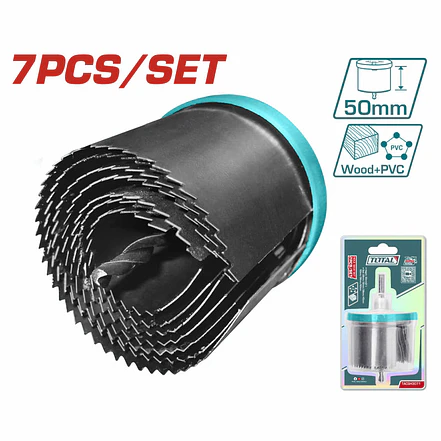 Juego de Sierra Copa para Madera 7 Pzs TOTAL TACSH3071 Profunda 2
