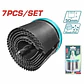 Juego de Sierra Copa para Madera 7 Pzs TOTAL TACSH3071 Profunda 2