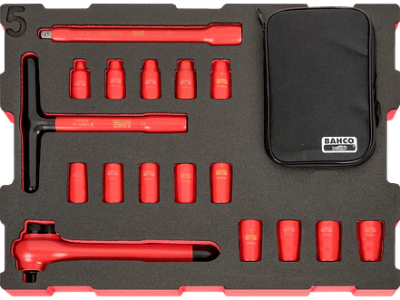 Juego Herramientas Aisladas a 1000 Volt 79 Pzas Heavy Duty Bahco 4750RCHDW02RF1V - Foto 4 | aztools.co