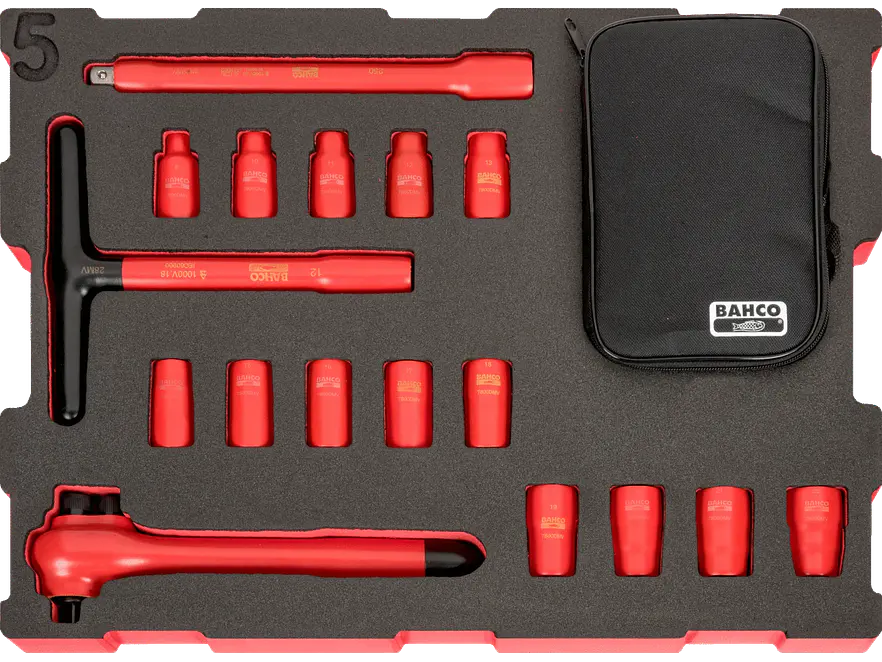 Juego Herramientas Aisladas a 1000 Volt 79 Pzas Heavy Duty Bahco 4750RCHDW02RF1V - Foto 4 | aztools.co