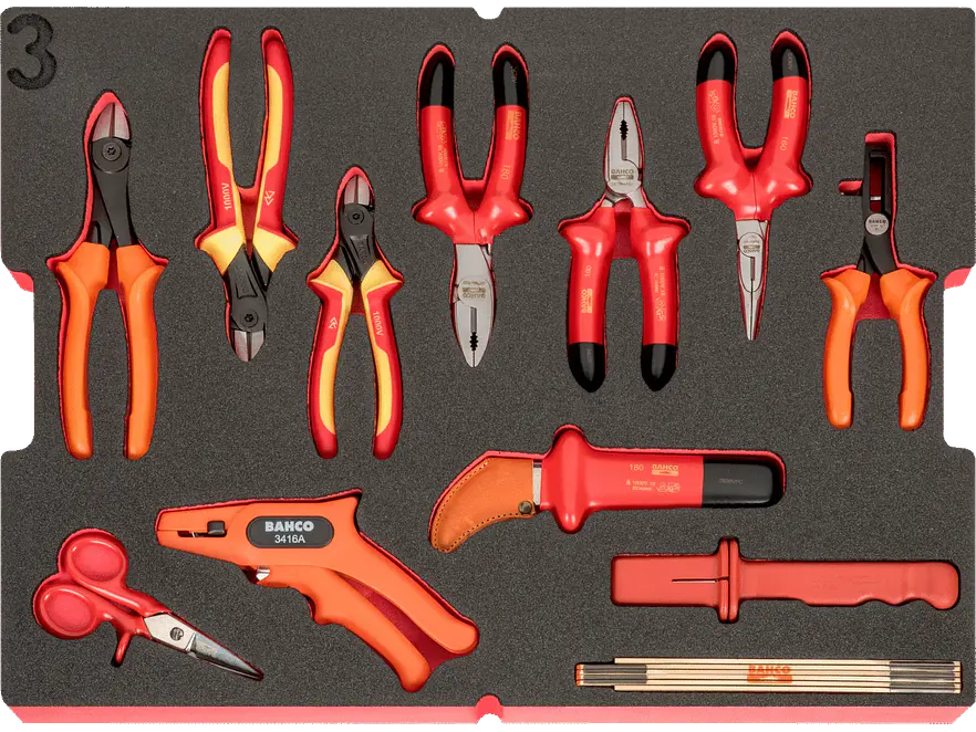 Juego Herramientas Aisladas a 1000 Volt 79 Pzas Heavy Duty Bahco 4750RCHDW02RF1V - Foto 5 | aztools.co