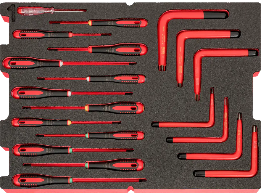 Juego Herramientas Aisladas a 1000 Volt 79 Pzas Heavy Duty Bahco 4750RCHDW02RF1V - Foto 7 | aztools.co