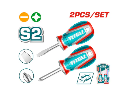 Juego de Destornilladores Cortos S2 2 Pzs SUPER TOTAL TKSDS2226 - Envío a todo Colombia | aztools.co