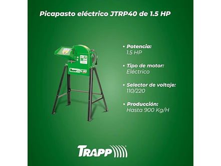 Picapasto Trapp JTRP40 - Motor Eléctrico 1.5 HP - Foto 5 | aztools.co