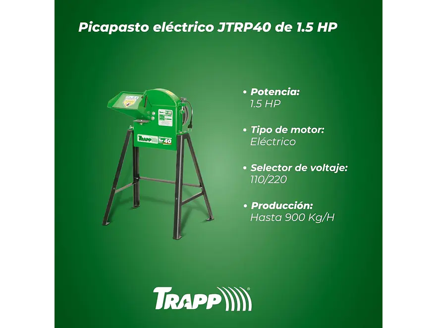Picapasto Trapp JTRP40 - Motor Eléctrico 1.5 HP - Foto 5 | aztools.co