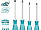 Juego de Destornilladores Cromo Vanadio 4 Pzs TOTAL THT250604 - Miniatura 3 | aztools.co