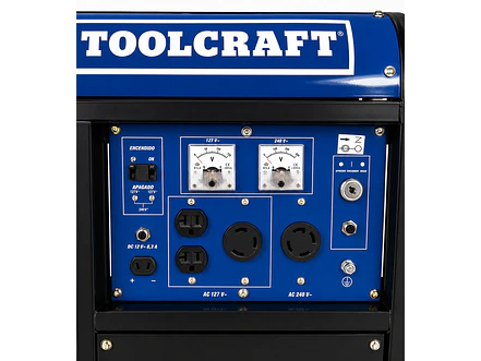 Planta Eléctrica Gasolina 7500W TOOLCRAFT TC3419 110/220V - Foto 2 | aztools.co