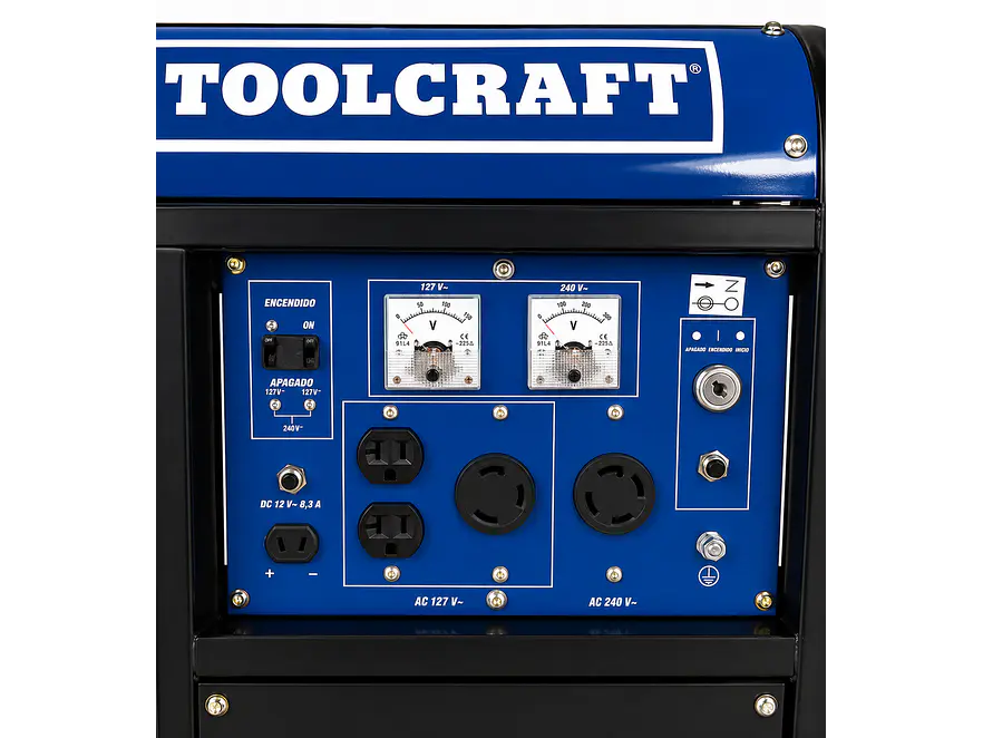 Planta Eléctrica Gasolina 7500W TOOLCRAFT TC3419 110/220V - Foto 2 | aztools.co
