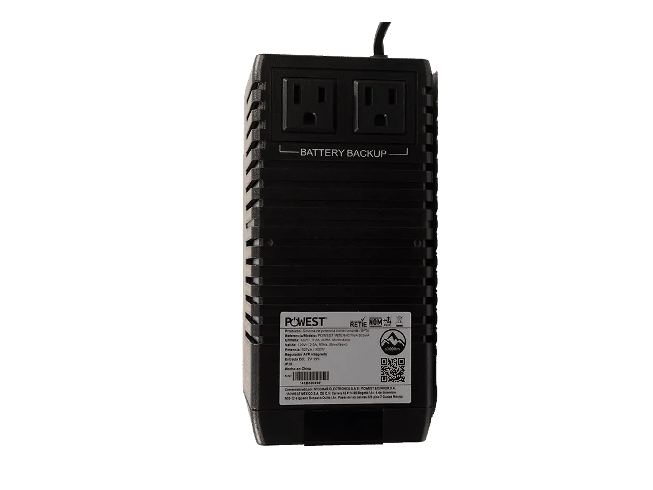 UPS Interactiva 625VA 300W POWEST Micronet NUIMN-7279 - Foto 2 | aztools.co
