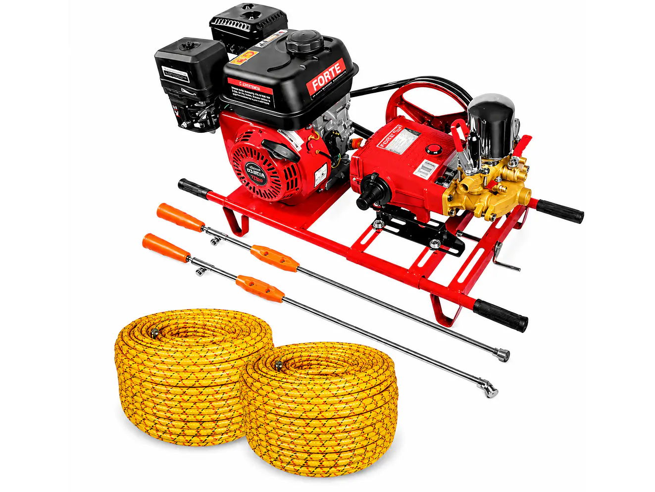 Fumigadora Estacionaria 6.5HP FORTE TF30NE-GM200K Doble Manguera y Lanza 500 PSI - Foto 1 | aztools.co