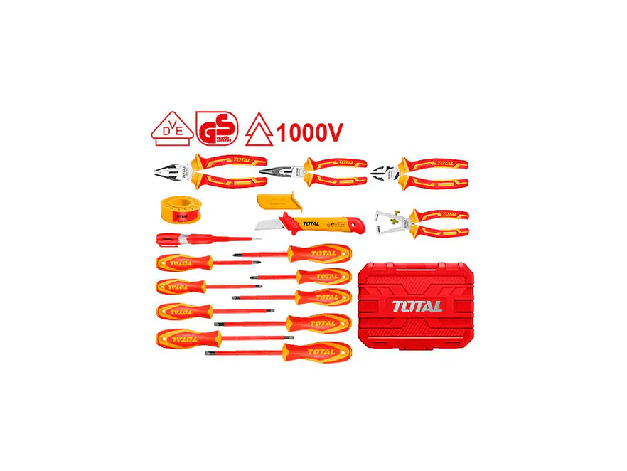 Juego de Herramientas Aisladas Multiuso 1000V SUPER TOTAL 16 Pzs con Certificación VDE/GS - THKITH1601 - Foto 3 | aztools.co