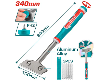 Raspador Industrial 100x340mm Super TOTAL con 6 Cuchillas SK5 - TGS3088 - Envío a todo Colombia | aztools.co