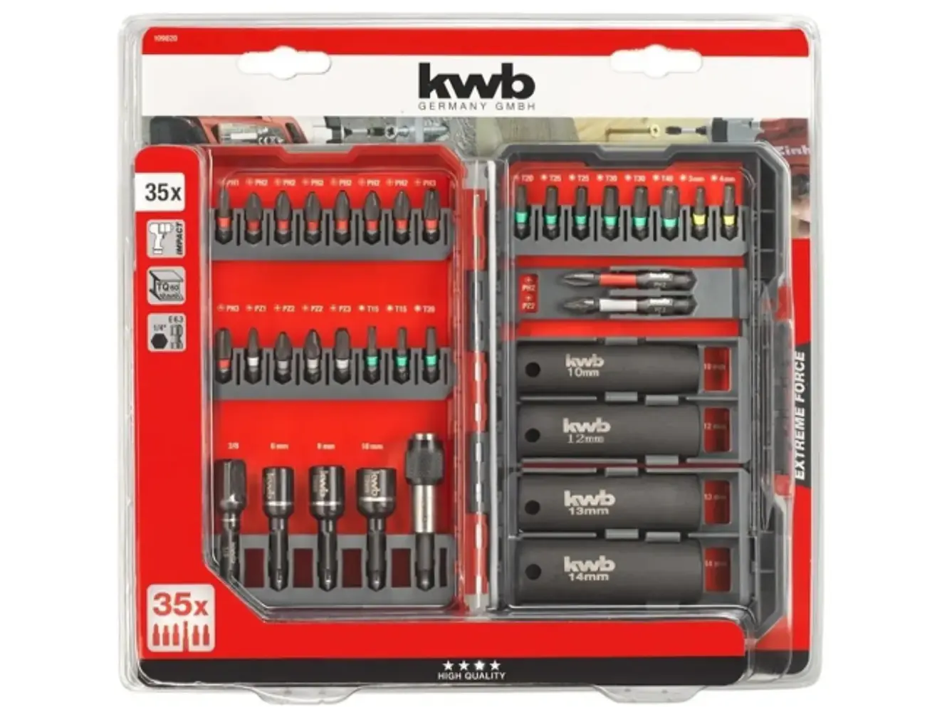 Set Juego De Puntas De Impacto Einhell 35 Piezas Kwb 109020 - Envío a todo Colombia | aztools.co