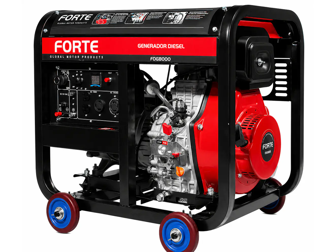 Planta Eléctrica Diésel 7Kva / 7000 Watts FORTE FDG8000 120/240V Monofásica - Foto 3 | aztools.co