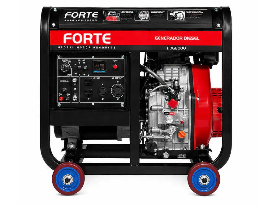 Planta Eléctrica Diésel 7Kva  FORTE FDG8000 120/240V Monofásica - Foto 2 | aztools.co