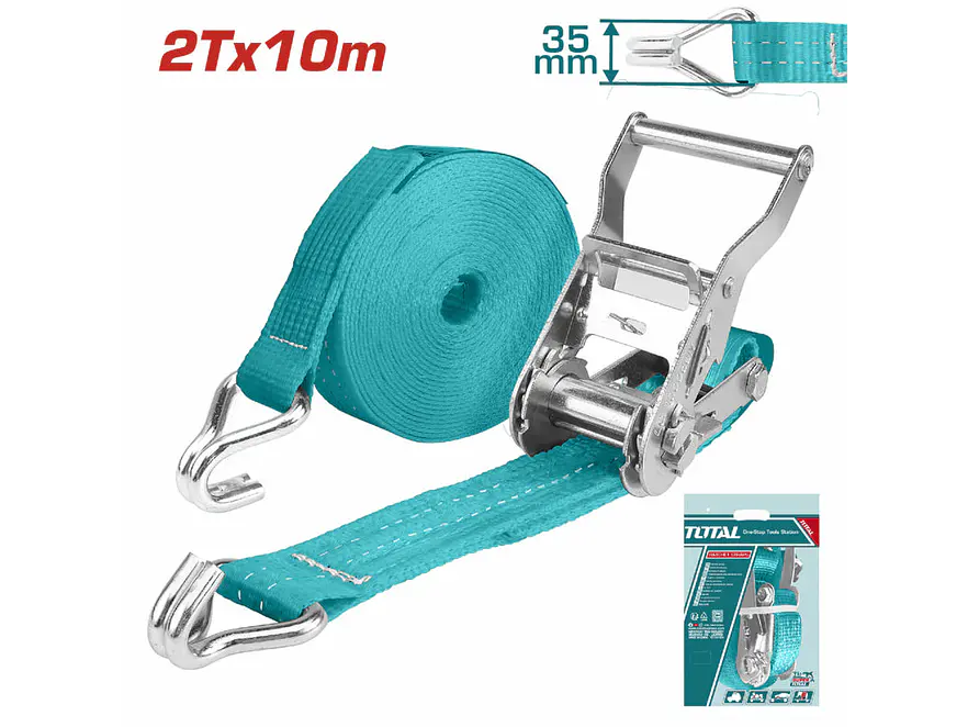 Eslinga de Amarre 2 Toneladas 10m TOTAL Ratchet 35mm - THTRS2101 - Foto 2 | aztools.co