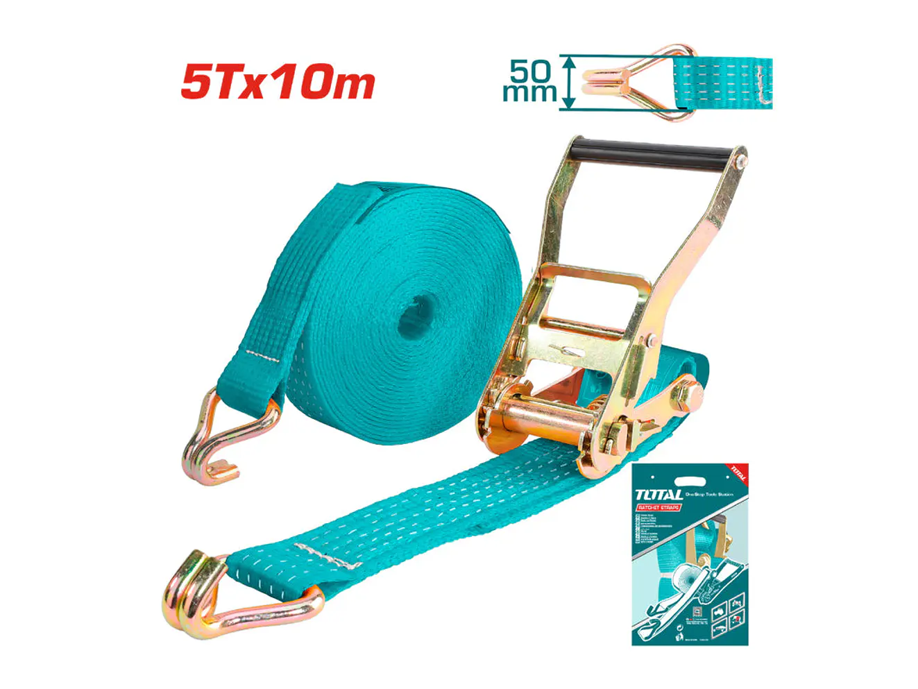 Eslinga de Amarre 5 Toneladas 10m Super TOTAL Ratchet 50mm - THTRS5101 - Envío a todo Colombia | aztools.co