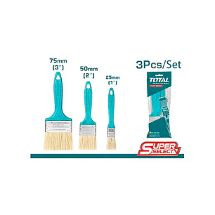 Juego de Brochas para Pintar 3 Pzs TOTAL Super Select - THT8450301