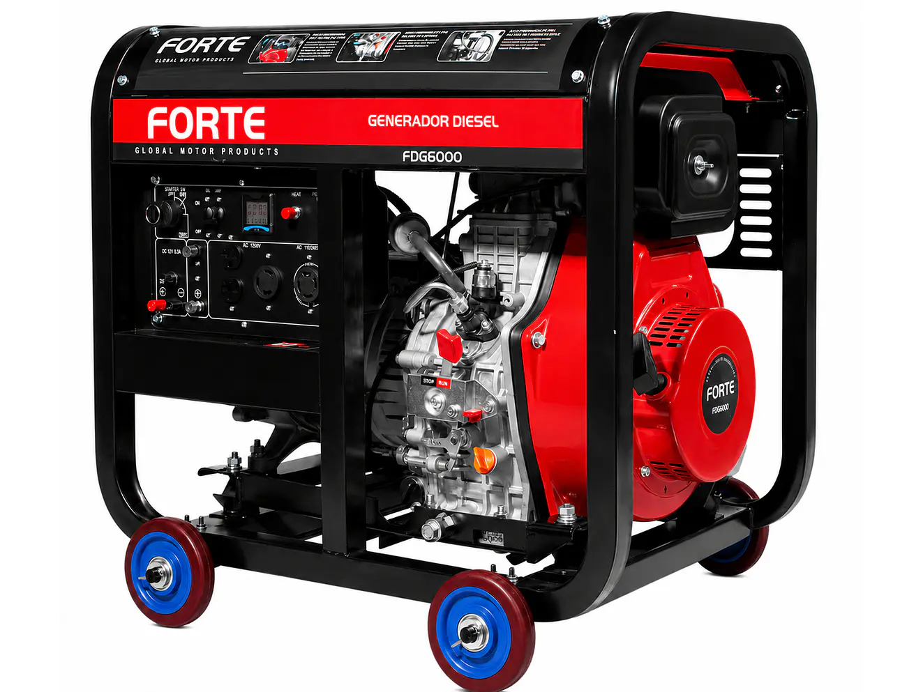 Planta Eléctrica Diésel 5.5Kva / 5500 Watts FORTE FDG6000 120/240V Monofásica - Foto 1 | aztools.co