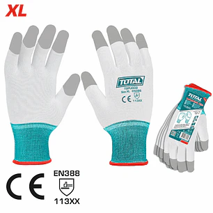 Guantes de Poliuretano PU XL TOTAL 12 Pares Precisión - TSPUG02