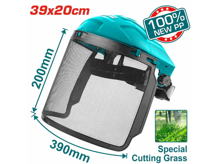 Careta para Guadañadora Visor de Malla TOTAL Industrial - TSP622 - Foto 2 | aztools.co