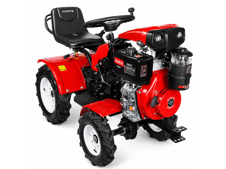 Mini tractor Motoazada con remolque FORTE FTD001-TR | 12 HP | Arranque Eléctrico - Foto 2 | aztools.co