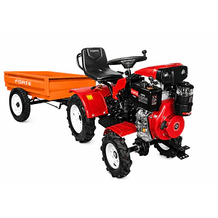 Mini tractor Motoazada con remolque FORTE FTD001-TR | 12 HP | Arranque Eléctrico