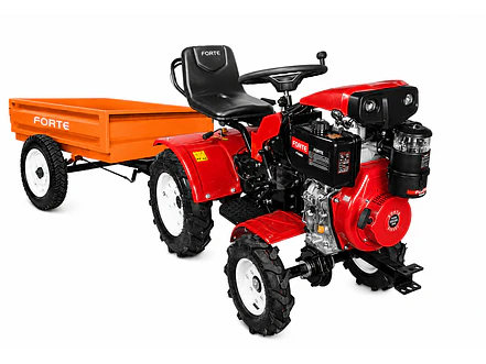 Mini tractor Motoazada con remolque FORTE FTD001-TR | 12 HP | Arranque Eléctrico - Foto 1 | aztools.co