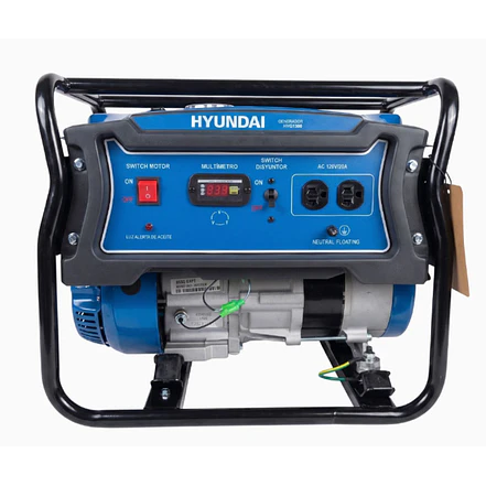 Planta Eléctrica Hyundai HYDG1500 1590Watts a Gasolina Monofásica 120v - Foto 1 | aztools.co