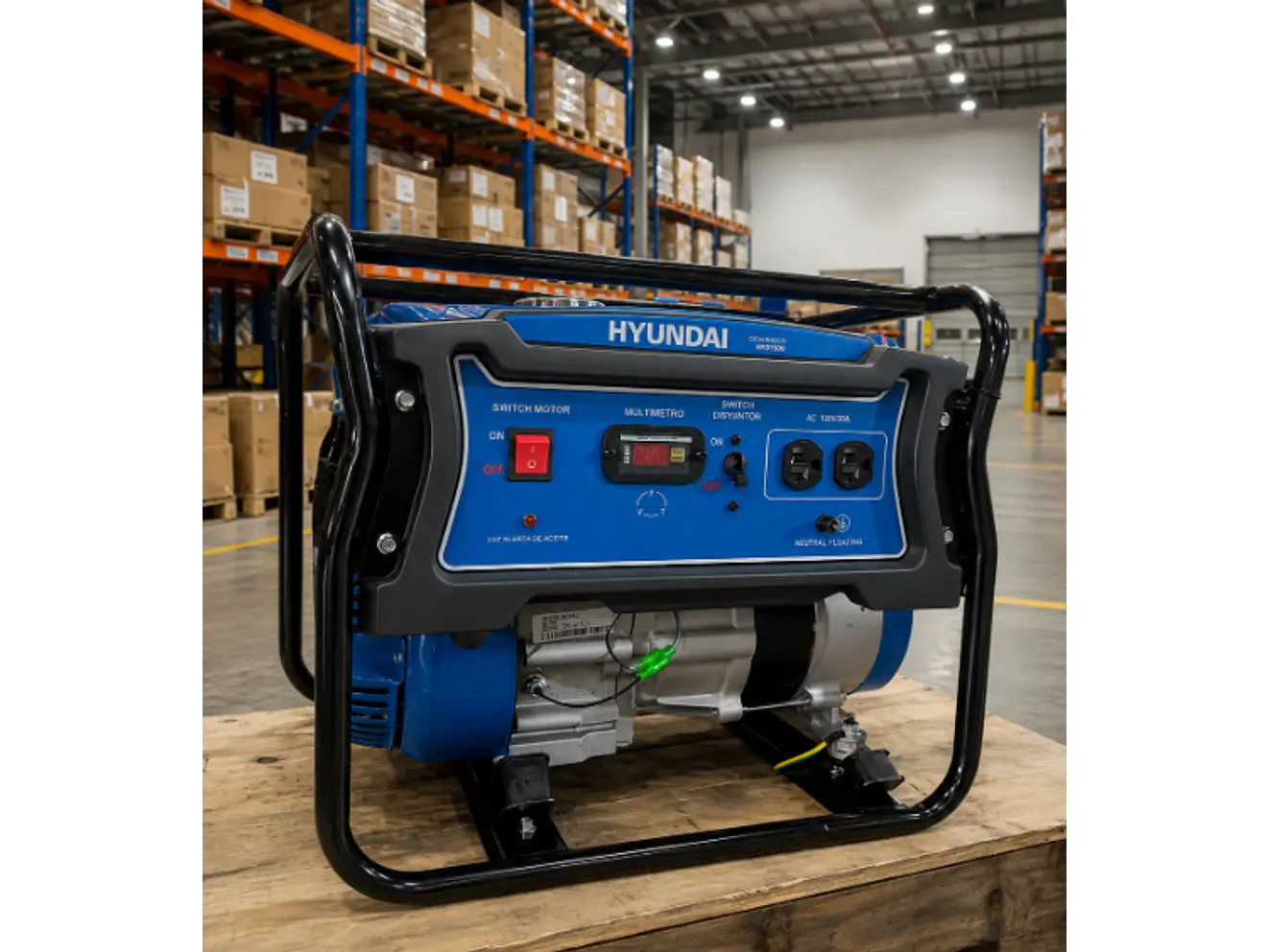Planta Eléctrica Hyundai HYDG1500 1590Watts a Gasolina Monofásica 120v - Foto 6 | aztools.co