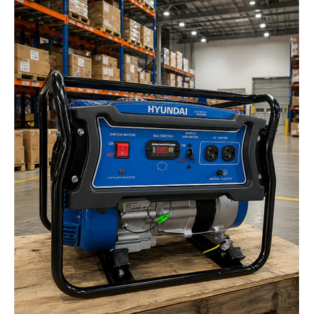 Planta Eléctrica Hyundai HYDG1500 1590Watts a Gasolina Monofásica 120v - Foto 6 | aztools.co