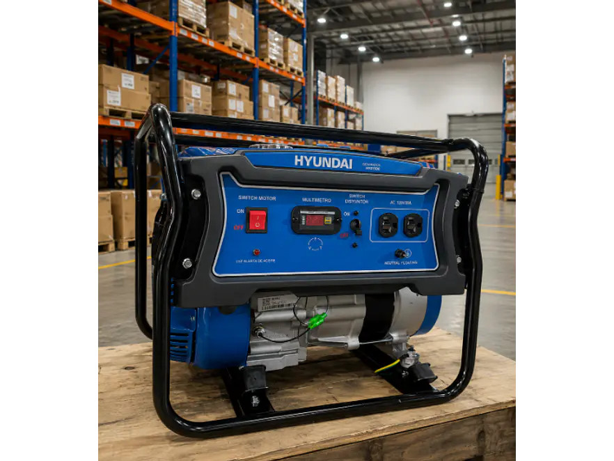 Planta Eléctrica Hyundai HYDG1500 1590Watts a Gasolina Monofásica 120v - Foto 6 | aztools.co