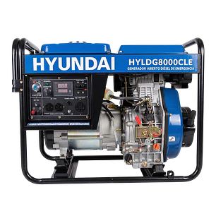 Planta Eléctrica Hyundai HYLDG8000CL 7000W Diésel, Monofásica y Abierta 110/220v