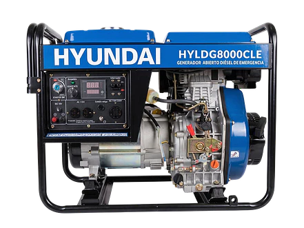 Planta Eléctrica Hyundai HYLDG8000CL 7000W Diésel, Monofásica y Abierta 110/220v - Foto 1 | aztools.co