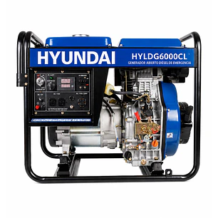 Planta Eléctrica Hyundai HYLDG6000CL 5500W Diésel, Monofásica y Abierta 110/220v