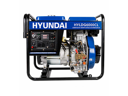 Planta Eléctrica Hyundai HYLDG6000CL 5500W Diésel, Monofásica y Abierta 110/220v - Foto 1 | aztools.co