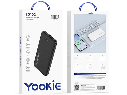 Power Bank YOOKIE EO102 10000mAh Carga Rápida  - Foto 2 | aztools.co