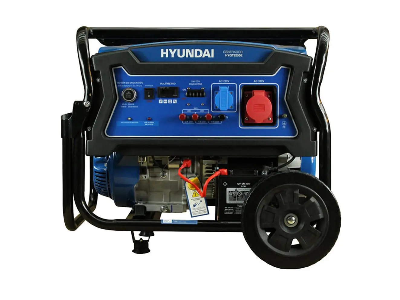 Planta Eléctrica Hyundai HYDGT9250E 9000Watts a Gasolina, Trifásica 127/240v - Foto 1 | aztools.co