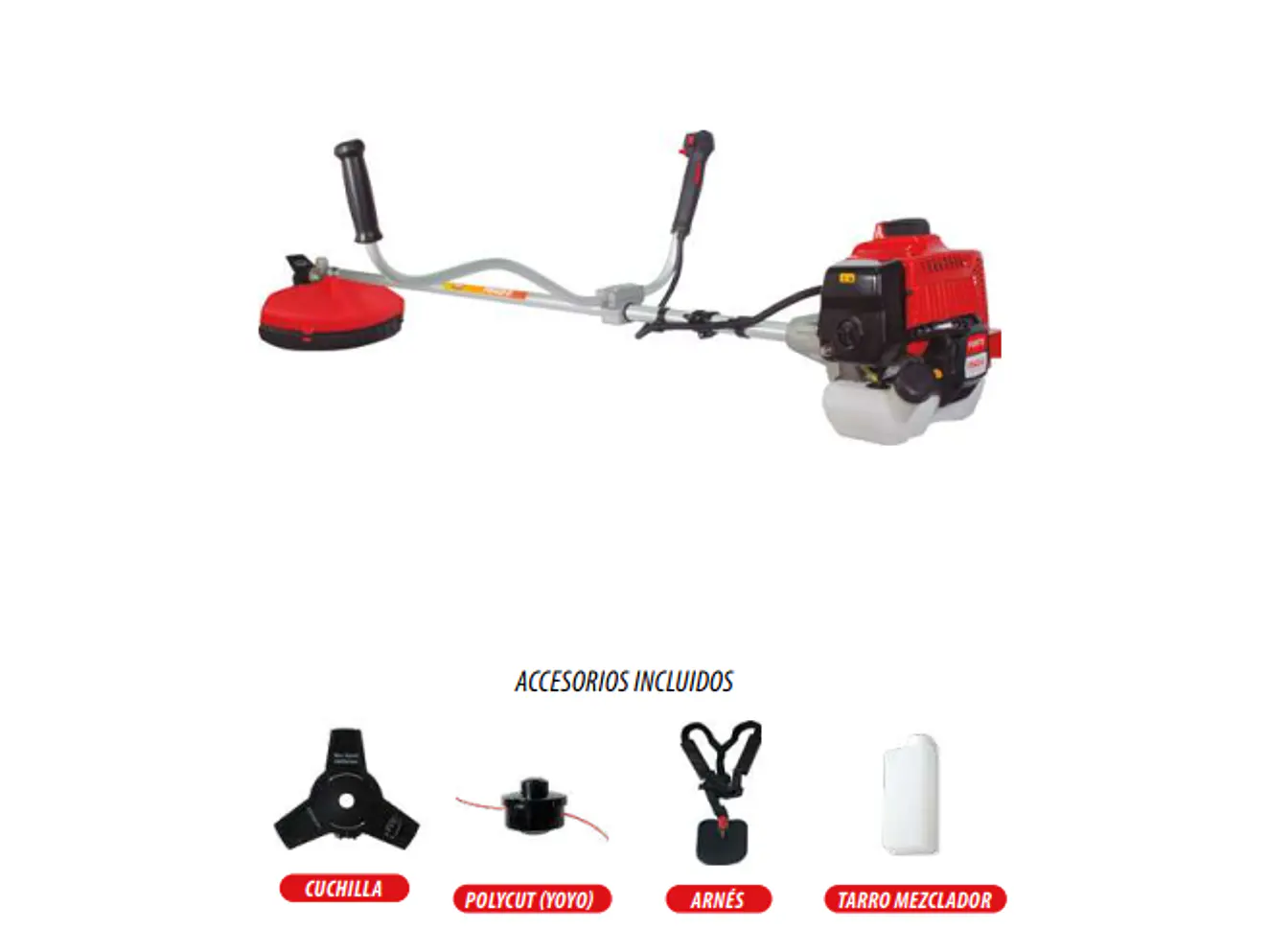 Guadaña a Gasolina 43cc 1.3kW FORTE FR43-II Eje Rígido 7500 RPM - Foto 1 | aztools.co