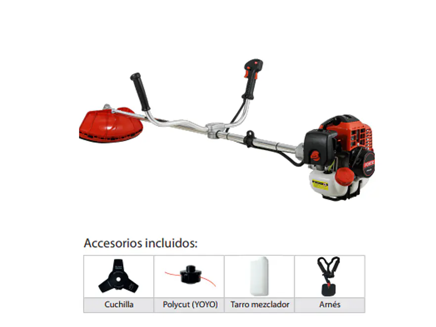 Guadaña a Gasolina 41.5cc 1.5kW FORTE FR-45L Eje Rígido 7500 RPM - Foto 1 | aztools.co