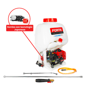 Fumigadora de Espalda a Gasolina 26cc 25L FORTE FWZ-25 Bomba Koshin 500 PSI